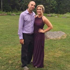 David’s Bridal Illusion Neck Bridesmaid Dress